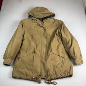 Bromley Sport Mens Tan‎ Hooded Parka Jacket Lined Thermolite Size M